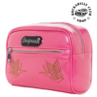 SOURPUSS - Kosmetická taška Sourpuss Betsy Make Up Sparrow Gumball Pink
