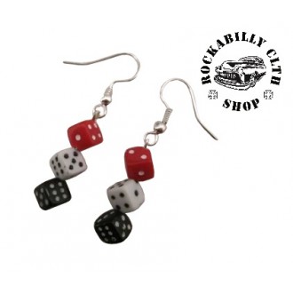 DOPLŇKY / ACCESSORIES - Náušnice kostky Rocka Three Dice