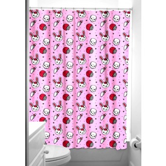 DOPLŇKY / ACCESSORIES - Koupelnový závěs Sourpuss Shower Curtain Bunny Zombie