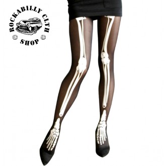 DOPLŇKY / ACCESSORIES - Punčochy dámské Rocka Stockings Bones
