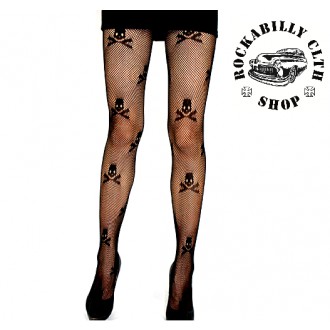 DOPLŇKY / ACCESSORIES - Punčochy dámské Rocka Stockings Skulls