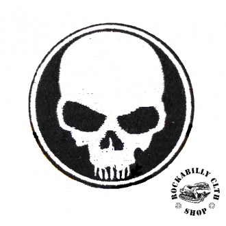 DOPLŇKY / ACCESSORIES - Nášivka Rocka Skull Blk/Wht