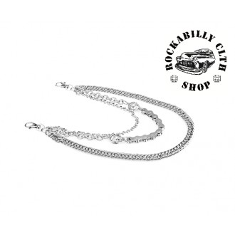 DOPLŇKY / ACCESSORIES - Řetěz k peněžence Rocka Skulls & Chain Wallet Chain