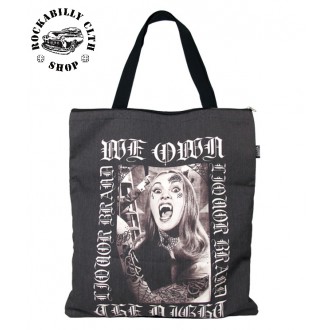 LIQUOR BRAND - Dámská taška retro rockabilly pin-up Liquor Brand We Own The Night