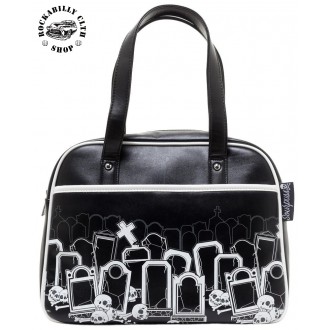 SOURPUSS - Dámská taška kabelka retro rockabilly pin-up Sourpuss Clothing Digger Bowler Purse