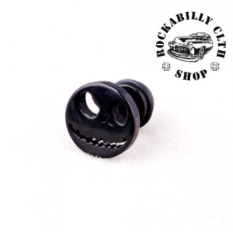 DOPLŇKY / ACCESSORIES - Náušnice Kulaté Rocka Round Creepy Black