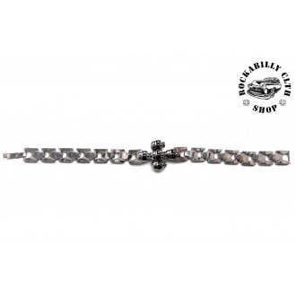 DOPLŇKY / ACCESSORIES - Náramek Lebky Rocka Skulls Steel Bracelet