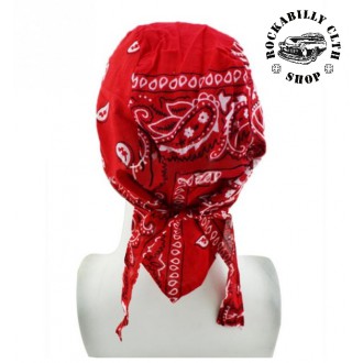 DOPLŇKY / ACCESSORIES - Šátek pirát Rocka Headwear Oldschool Red