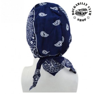 DOPLŇKY / ACCESSORIES - Šátek pirát Rocka Headwear Oldschool Blue