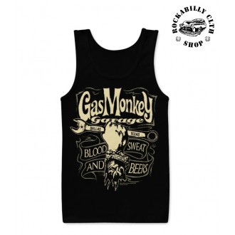 GAS MONKEY GARAGE - Pánské tílko Gas Monkey Garage Wrench Label Tank Top