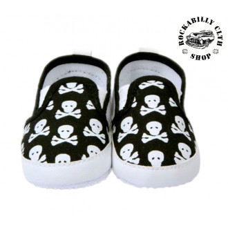 DĚTIČKY / KIDS - Dětské botičky Rocka Skulls Black