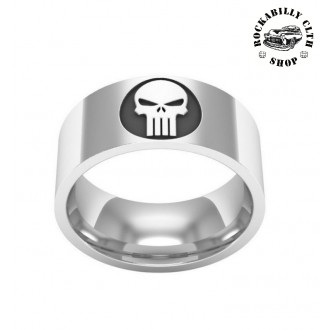 DOPLŇKY / ACCESSORIES - Prsten stříbrný Rocka Punisher Ring Silver