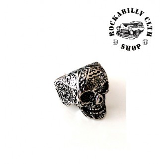 DOPLŇKY / ACCESSORIES - Prsten stříbrný Rocka Vintage Skull Silver