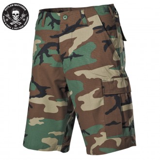 OUTLAW BASTARDS - Kraťasy pánské Outlaw Bastards Rip Stop Skull Woodland