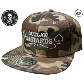 OUTLAW BASTARDS - Kšiltovka Outlaw Bastards Snapback Spades Camo