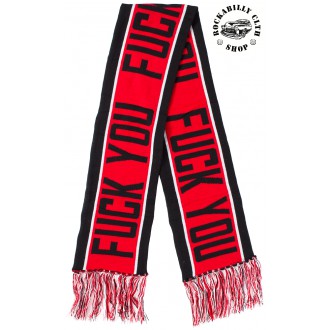 SOURPUSS - Zimní šála Sourpuss Fuck You Knit Scarf Red