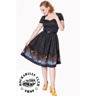 HOLKY / GIRLS - Dámské šaty Rockabilly Retro Pin Up Banned Lone Traveller Dress
