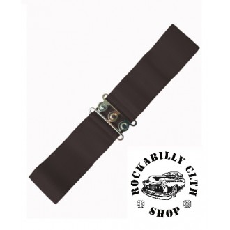 HOLKY / GIRLS - Elastický retro pásek Banned tmavě hnědý