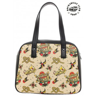 SOURPUSS - Dámská taška kabelka retro rockabilly pin-up Sourpuss Clothing Default Title Bowler Purse