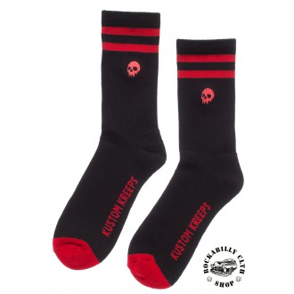 DOPLŇKY / ACCESSORIES - Pánské ponožky Kustom Kreeps Skull Embroidered Socks