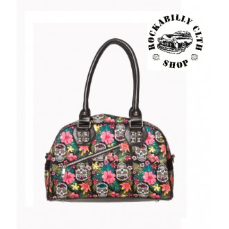 BANNED APPAREL - Dámská taška kabelka retro rockabilly pin-up Banned Hibiscus Bag