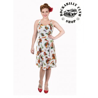 HOLKY / GIRLS - Dámské šaty Rockabilly Retro Pin Up Banned Dreamer Halterneck Dress