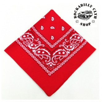 DOPLŇKY / ACCESSORIES - Šátek červený Rocka Oldschool Red White Pattern