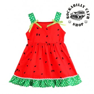 DĚTIČKY / KIDS - Šatičky dětské Retro Rockabilly Watermelon