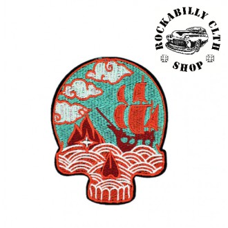 DOPLŇKY / ACCESSORIES - Nášivka Rocka Nautical Skull