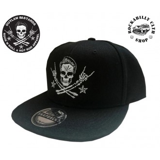 OUTLAW BASTARDS - Kšiltovka Outlaw Bastards Snapback Skull Blk