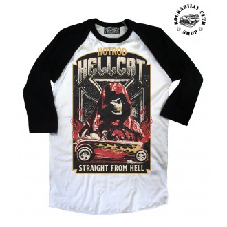 HOTROD HELLCAT - Pánské Tričko Hotrod Hellcat Raglan Straight From Hell