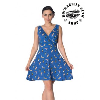 HOLKY / GIRLS - Dámské šaty Rockabilly Retro Pin Up Banned Dive In Sundress