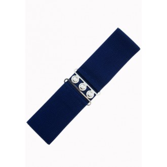 HOLKY / GIRLS - Elastický retro pásek Banned tmavě modrý navy