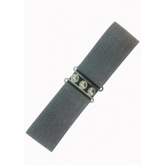 HOLKY / GIRLS - Elastický retro pásek Banned stříbrný