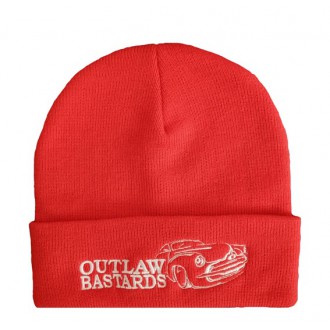 OUTLAW BASTARDS - Kulich čepice Outlaw Bastards Kustoms Red