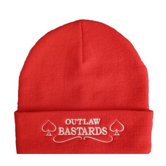OUTLAW BASTARDS - Kulich čepice Outlaw Bastards Spades Red