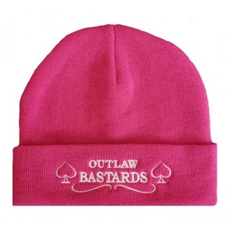 OUTLAW BASTARDS - Kulich čepice Outlaw Bastards Spades Pink