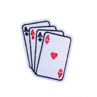 DOPLŇKY / ACCESSORIES - Nášivka esa karty Rocka Poker Cards