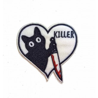 DOPLŇKY / ACCESSORIES - Nášivka horror kočka Rocka Kitty Killer