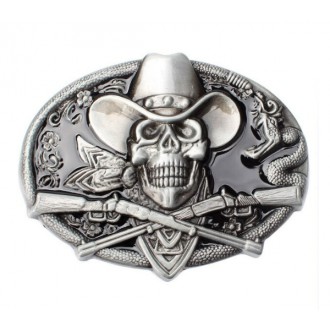 DOPLŇKY / ACCESSORIES - Přezka na pásek Rocka Cowboy Skull Buckle