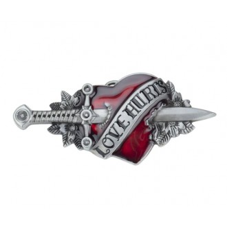 DOPLŇKY / ACCESSORIES - Přezka na pásek Rocka Love Hurts