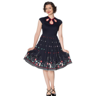 HOLKY / GIRLS - Dámské šaty Rockabilly Retro Pin Up Banned Christmas Cocktails Dress