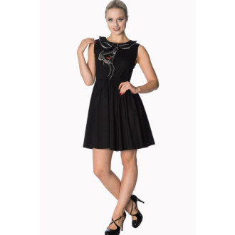 HOLKY / GIRLS - Dámské šaty Rockabilly Retro Pin Up Banned Model Face Dress