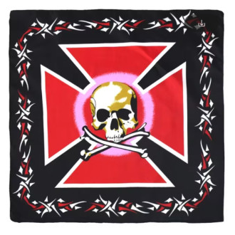 DOPLŇKY / ACCESSORIES - Šátek lebky Rocka Skull Cross
