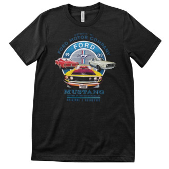 AMERICAN CARS - Tričko pánské American Cars Ford Mustang Circle T-Shirt