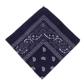 DOPLŇKY / ACCESSORIES - Šátek bandana tmavě modrý Rocka Oldschool Navy Blue White Pattern