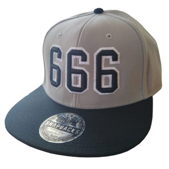 OUTLAW BASTARDS - Kšiltovka Outlaw Bastards Snapback 666 Bastard Grey