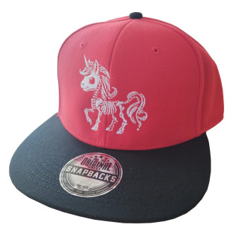 OUTLAW BASTARDS - Kšiltovka Outlaw Bastards Snapback Unicorn Skull Red