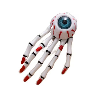 DOPLŇKY / ACCESSORIES - Sponka do vlasů horror Rocka Hairclip Eyeball Bones Bloody