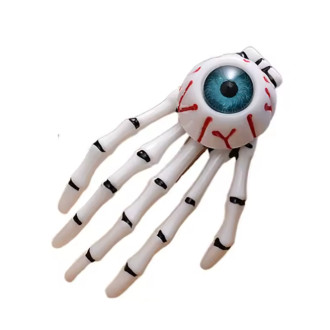 DOPLŇKY / ACCESSORIES - Sponka do vlasů horror Rocka Hairclip Eyeball Bones Wht